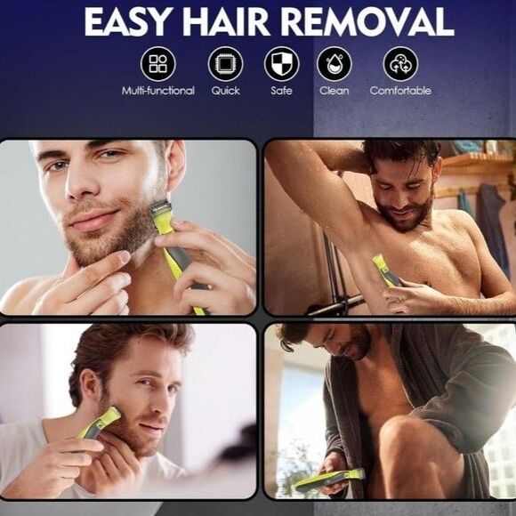 4-in-1 Kit, Facial Hair Trim and Shape, Replacement Head and 3 Combs, Compatible - Picture 4 of 7